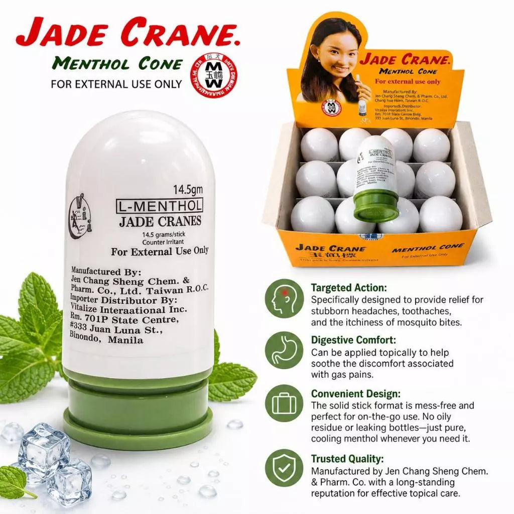 Jade Cranes Menthol Cone Stick Inhaler