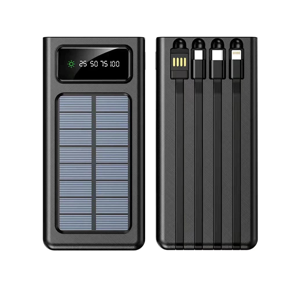 20,000mAh Solar Power Bank with Universal Charging Cables