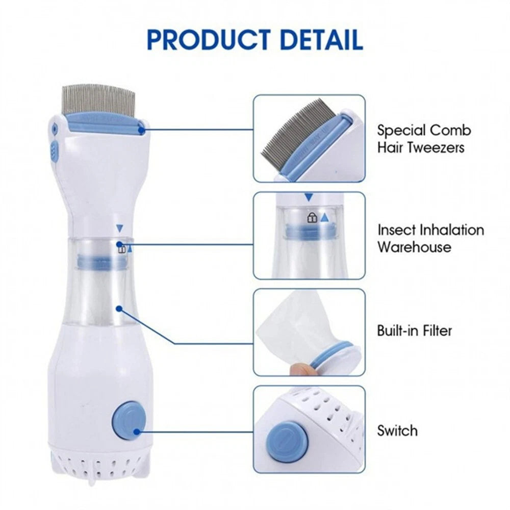 Electric Lice Vacuum Comb