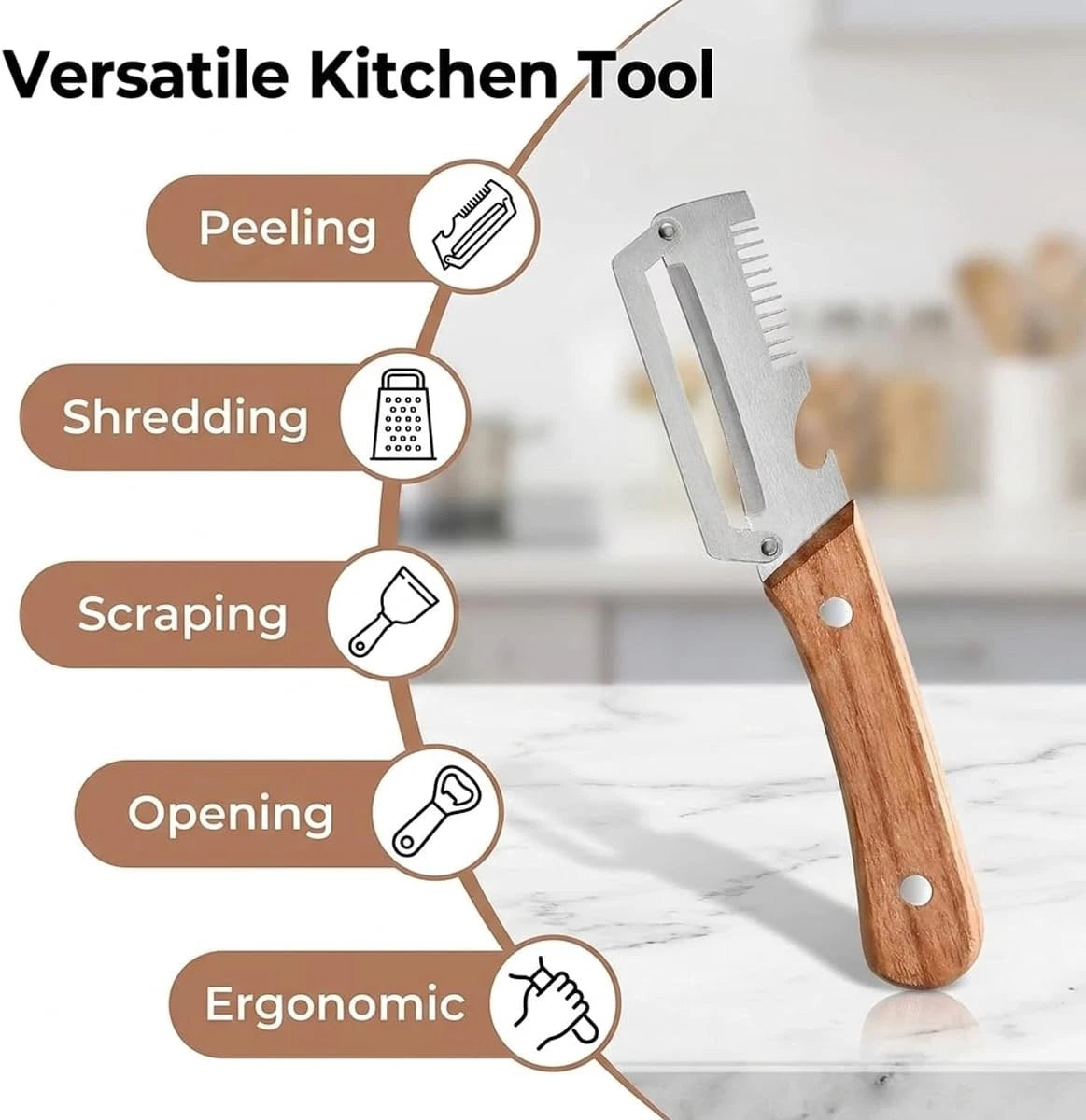 Multi-functional Vegetable Peeler with Bottle Opener