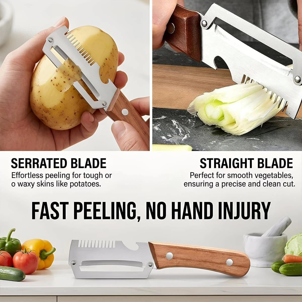 Multi-functional Vegetable Peeler with Bottle Opener