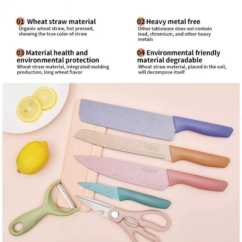 6 Pieces Kitchen Knife Set
