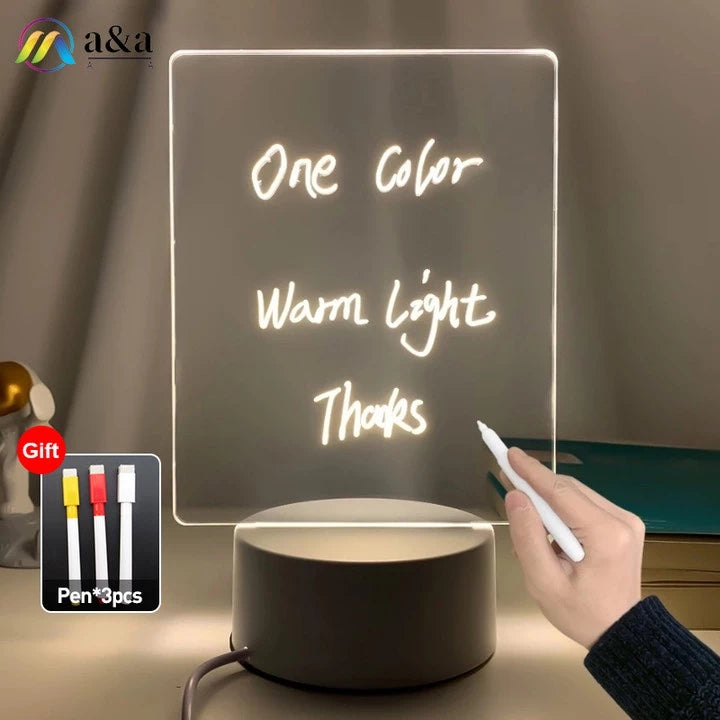 LED Acrylic Message Board Lamp