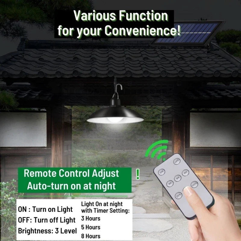 Solar Pendant Light With Remote Control