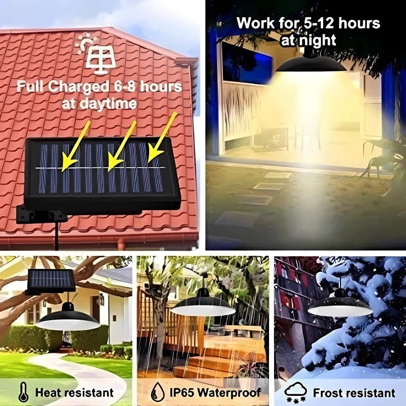Solar Pendant Light With Remote Control