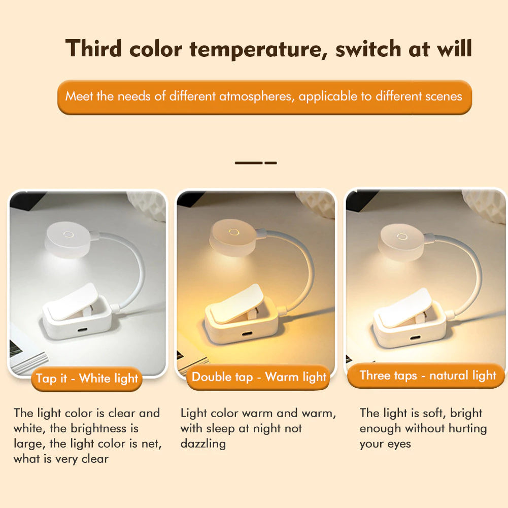 Mini LED Clip On Book Light