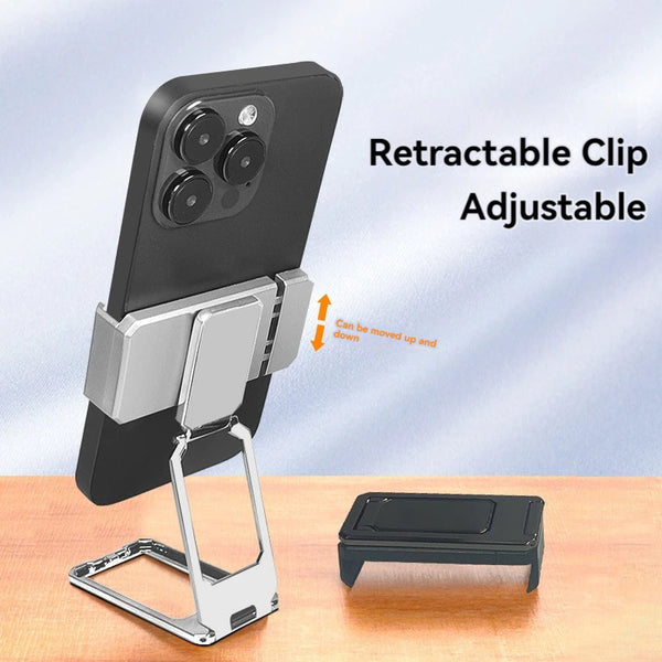 Back Clip Foldable Metal Phone Holder