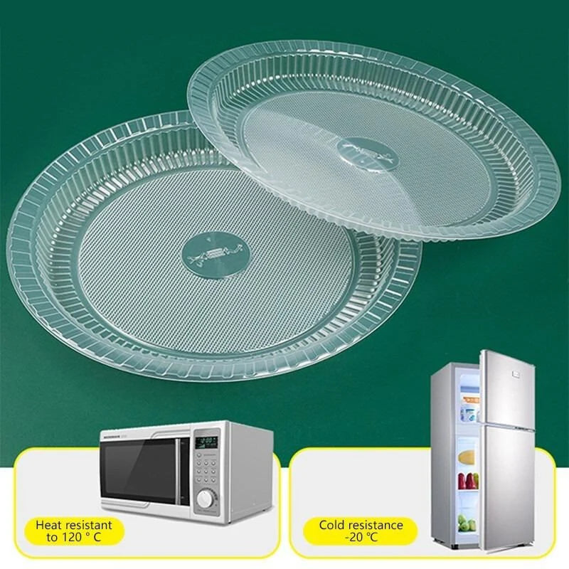 Transparent Disposable Plastic Thickened Dinner Plates