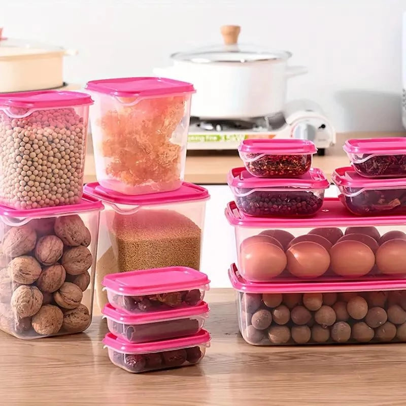 17Pcs/Set Plastic Food Storage Container