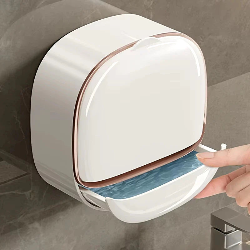 Wall Mounted Waterproof Soap Dish with Drainage