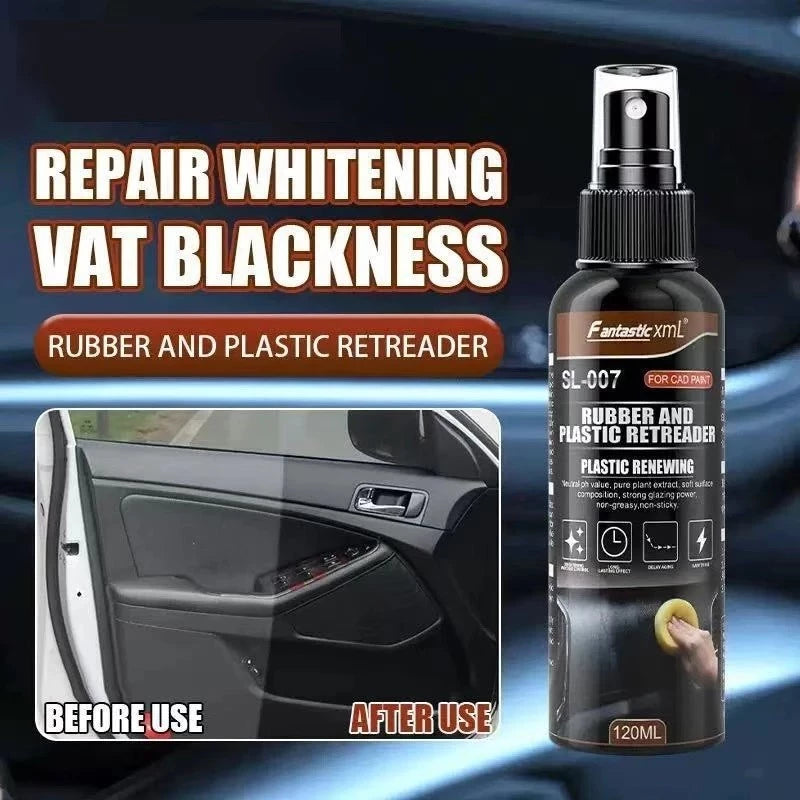 Rubber & Plastic Retrader Spray (120ml) – Restore the Shine, Bring Back the Black!