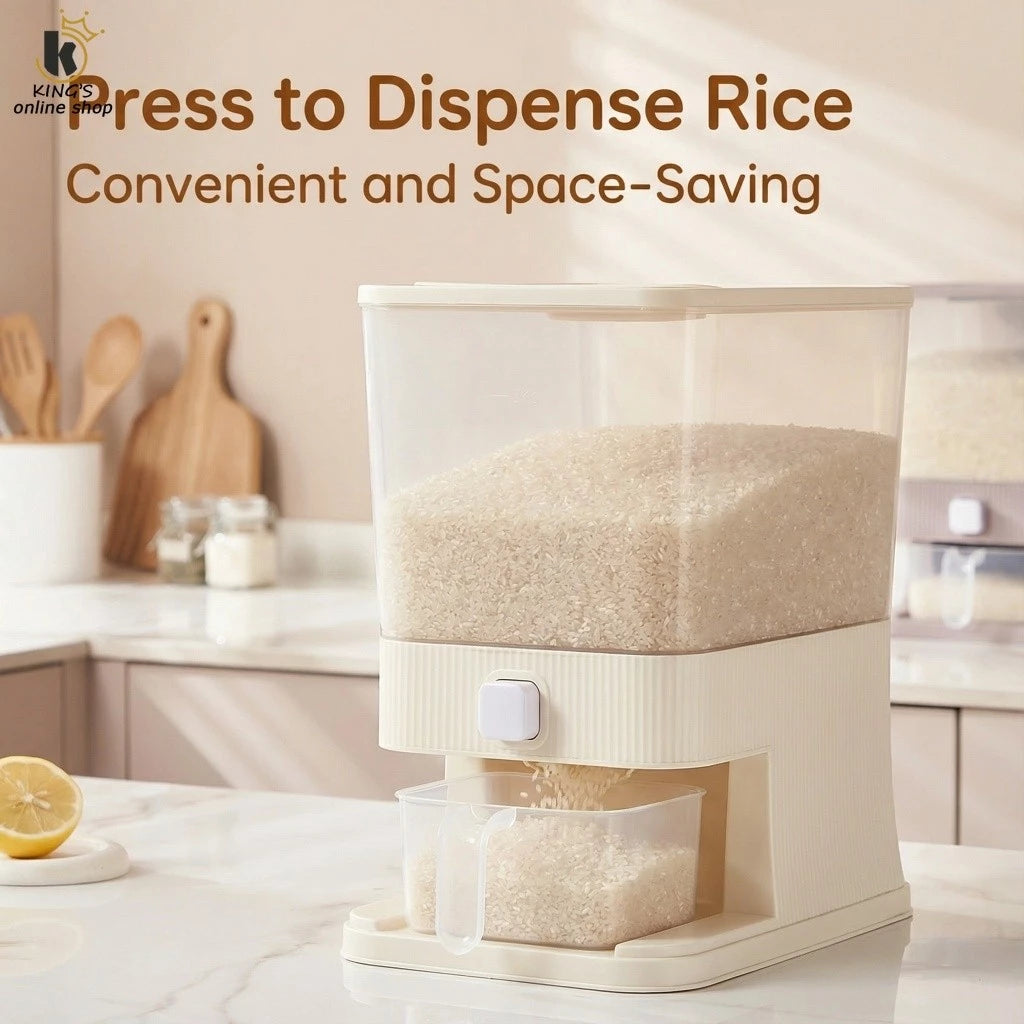 Rice Dispenser with Measuring Cup