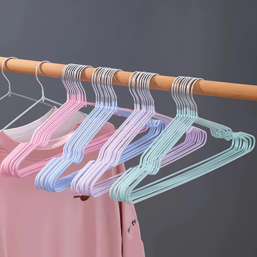 10pcs/Set Stainless Steel Non-slip Clothes Hanger