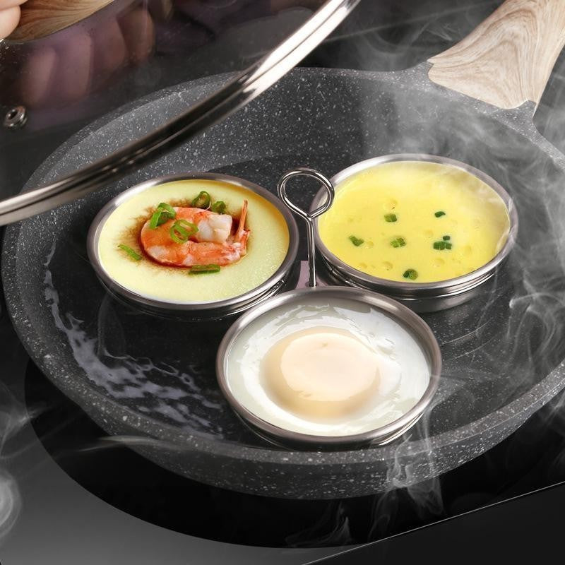 3-in-1 Stainless Steel Egg Steamer