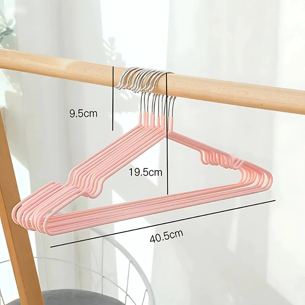 10pcs/Set Stainless Steel Non-slip Clothes Hanger