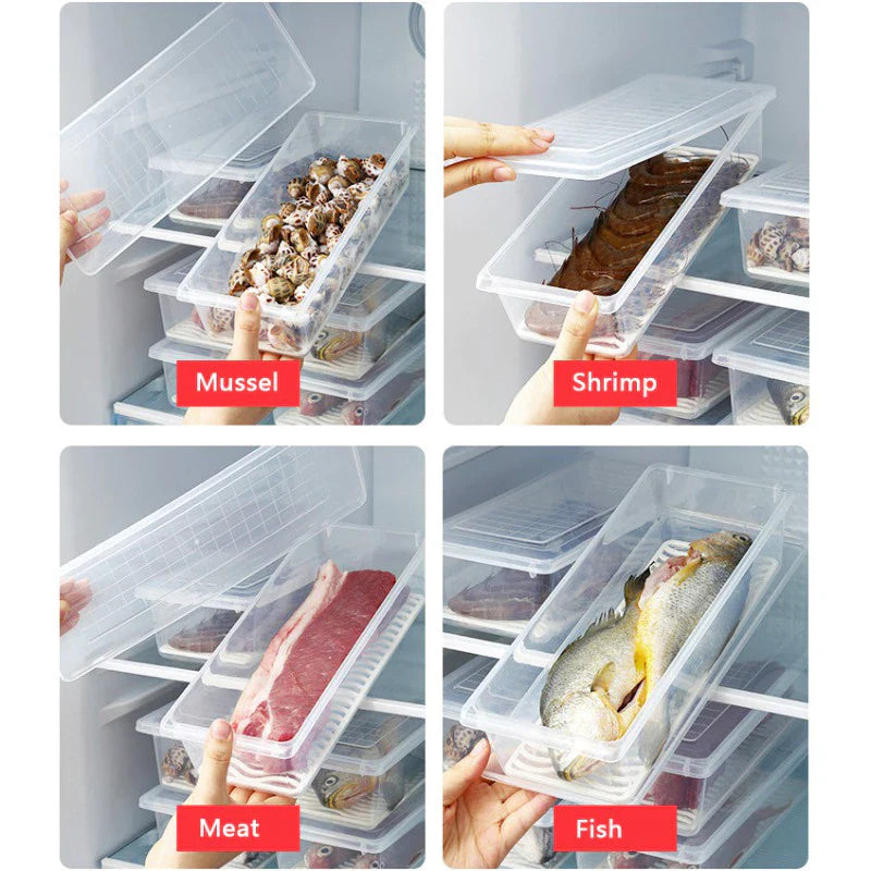 BUY 1 TAKE 3 | Rectangular Food Container with Drain Plate