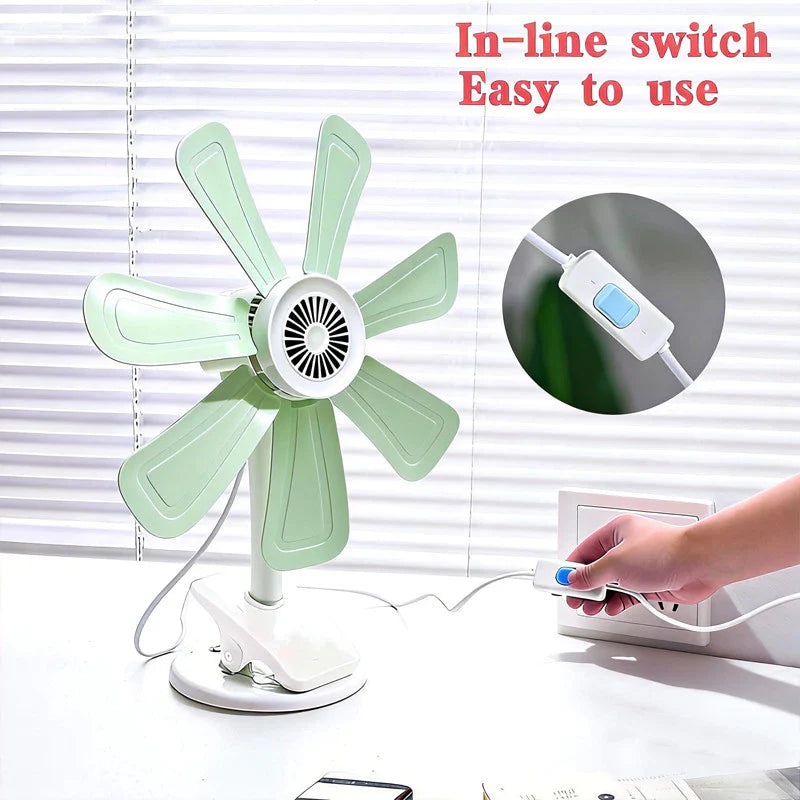 Curved 6 Blades Clip Fan