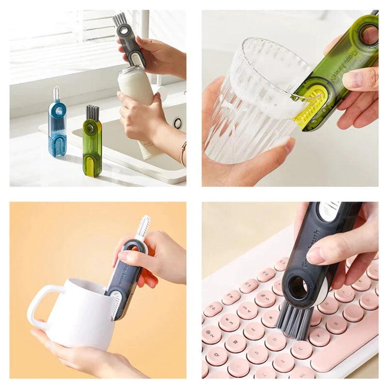 3-in-1 U-Shaped Cup Brush Bottle Cap Cleaner