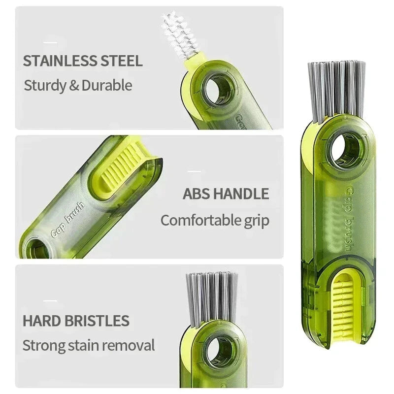3-in-1 U-Shaped Cup Brush Bottle Cap Cleaner
