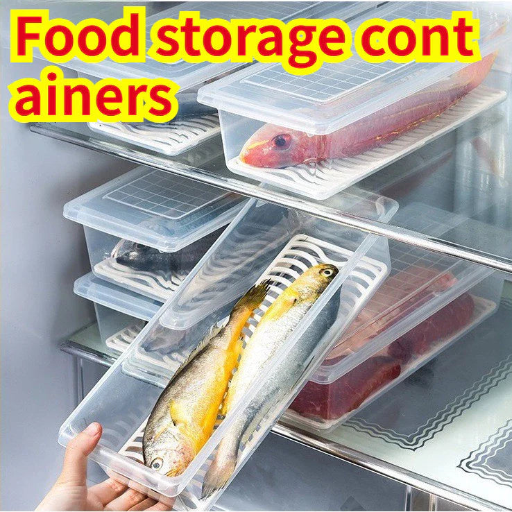 BUY 1 TAKE 3 | Rectangular Food Container with Drain Plate