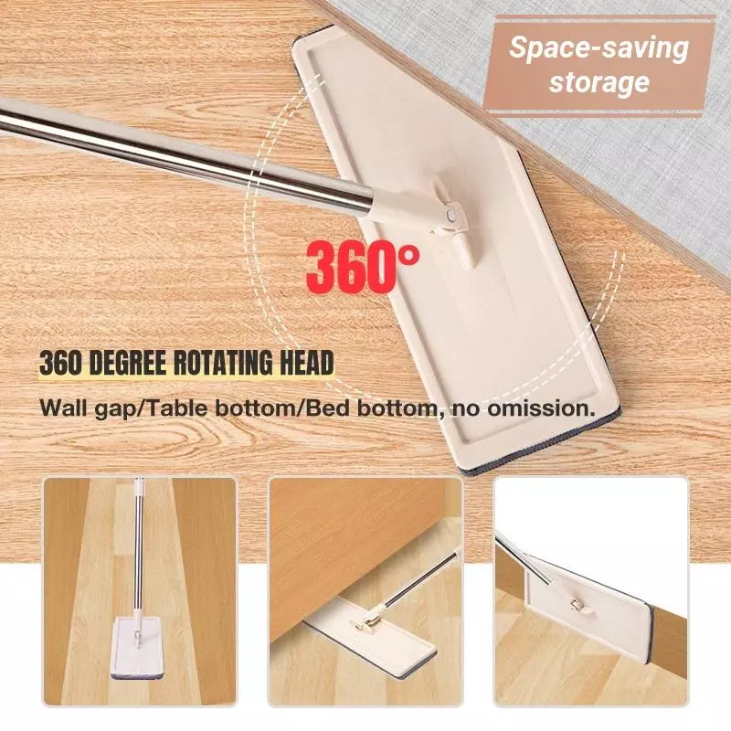 2-in-1 Flat Mop and Bucket Set